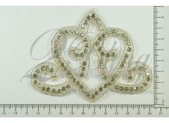 Bridal Rhinestone Applique 4, TIARA SHAPE